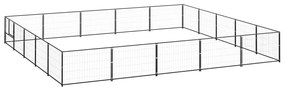 vidaXL Hondenkennel 25 m² staal zwart