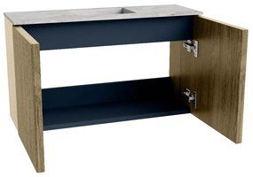 Mondiaz Joya DLux 70cm toiletmeubel dusk met wastafel faye midden zonder kraangat glace