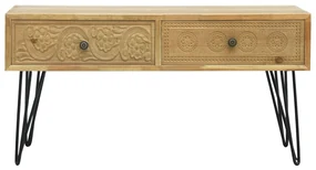 vidaXL Salontafel met 2 lades 80x40x40,5 cm bewerkt hout bruin