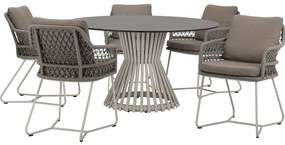 Taranto Pasadena dining tuinset 140xH75 cm 6 delig  sand