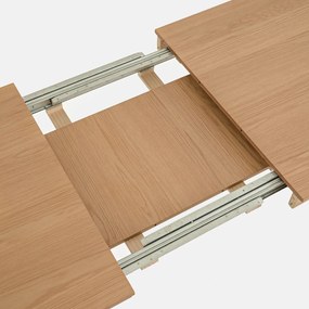 Uitschuifbare eettafel, eikenfineer, 6 tot 8 couverts, Talet