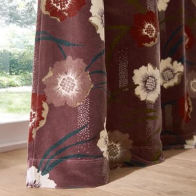 Fluwelen gordijn met verborgen lipjes, Mowan