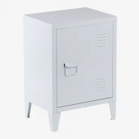 Pohpli Stalen Bijzettafel Met Kastje Gardenia Wit - Sklum