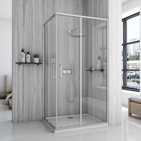 Rea City 80x100 douchewand Nickel Brush