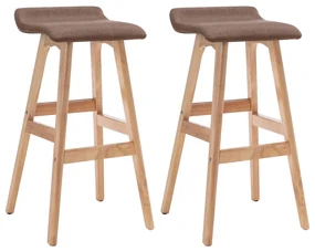 vidaXL Barstoelen 2 st stof taupe