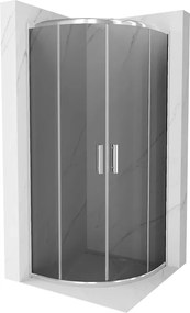 Mexen Rio douchecabine halfrond 70 x 70 cm, grafiet, chroom - 863-070-070-01-40
