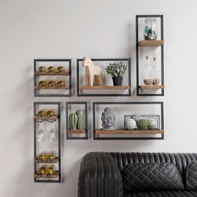 DTP Home Winemate Natural Type A Hangend Wijnrek - 65x25x35cm.