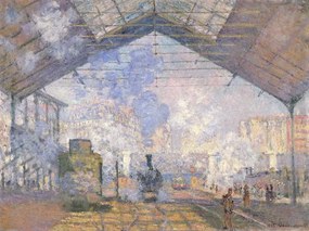 Claude Monet - Kunstdruk The Gare St. Lazare, 1877, (40 x 30 cm)