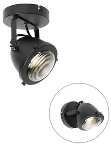Industriële Spot / Opbouwspot / Plafondspot zwart verstelbaar - Emado Industriele / Industrie / Industrial GU10 rond Binnenverlichting Lamp