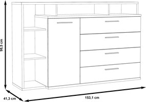 Industrieel Dressoir Blainville Bruin
