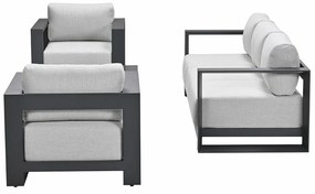 Garden Impressions Malakka loungeset 3 - delig carbon black/valley sand