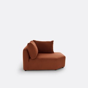 Moduleerbare hoekbank ribfluweel, Monica