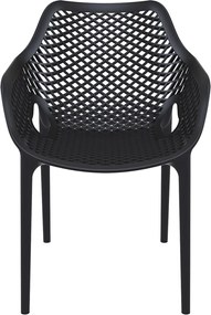 Garden Impressions Air XL design tuinstoel zwart 4 stuks