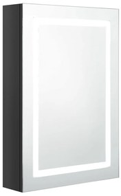 vidaXL Badkamerkast met spiegel en LED 50x13x70 cm glanzend zwart