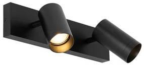 Smart plafondSpot / Opbouwspot / Plafondspot zwart verstelbaar 2-lichts incl. 2 Wifi GU10 50mm - Jeana Luxe Modern GU10 rond Binnenverlichting Lamp