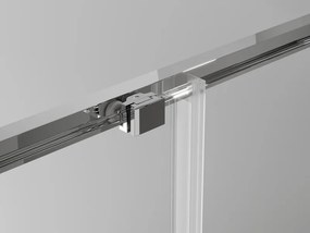 Mexen Exo-S Duo vierkante schuifbare douchecabine 90 x 90 cm, transparant, chroom - 8111-090-090-01-00