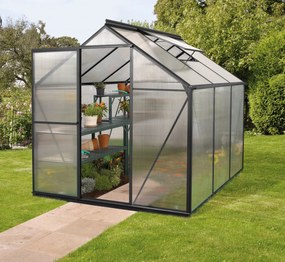 Vitavia Triton serre - 3,8m² - met 6 mm polycarbonaat - Zwart