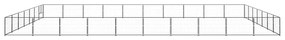 vidaXL Hondenkennel 70 m² staal zwart