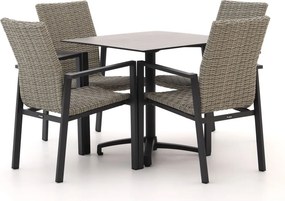 Diningset Manifesto | 4 personen kunststof | Tuinset stapelbaar | 5-delig | Kees Smit Tuinmeubelen
