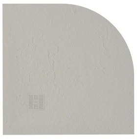 ZEZA Grade douchevloer - 90x90cm - antislip - antibacterieel - mineraalmarmer - kwartrond - mat new pearl (beige) 400000000000009469