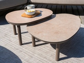 Taste by 4 Seasons Monroe set van 2 loungetafels terre 65 x 50 en 80 x 60 cm Loungetafel   bruin weerbestendig
