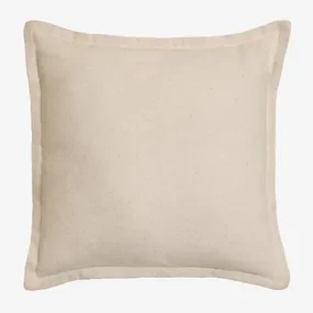 Vierkant Katoenen Kussen (40x40 Cm) Kerpen Beige – Crème - Sklum