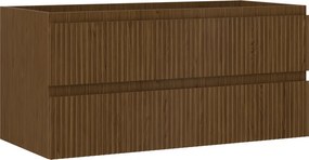 Mexen Rivel badkamerkast onder wastafel 100 cm, 2 laden, gegroefd, notenhout - 91A20-10047-2-BFF86