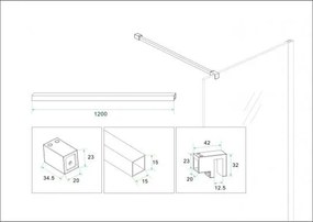 Mueller Slimline set van 2 stabilisatiestangen 120cm geborsteld brons