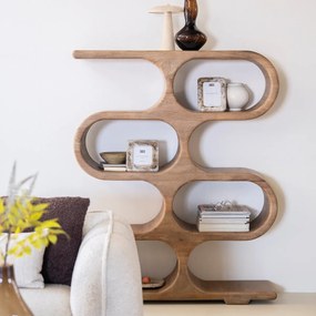 Open Kast Van Mango Hout Hoog - 120x31x150cm.