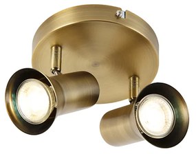 PlafondSpot / Opbouwspot / Plafondspot brons draai- en kantelbaar rond - Karin 2 Design, Modern, Retro GU10 Binnenverlichting Lamp