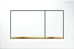 Geberit Sigma 20 (ex Sigma 30) bedieningspaneel glans wit/goud voor Sigma reservoirs 8cm (UP720) en 12cm (UP320)