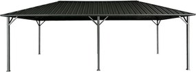 Itaka 3x6 tuinhuisje met klamboe antraciet Tuinpunt