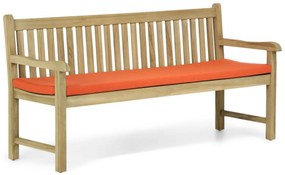 Tuinbank  teak 180 cm incl. orange kussen Teak Old teak greywash Garden Collections Preston  incl. orange kussen