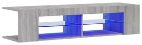 vidaXL Tv-meubel met LED-verlichting 135x39x30 cm grijs sonoma eiken