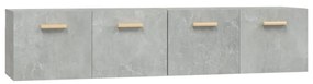 vidaXL Wandkasten 2 st 80x35x36,5 cm bewerkt hout betongrijs