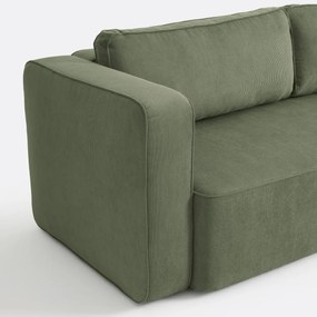 3-zitsbank, omvormbaar, met box, van fijn ribfluweel, AMEDEA