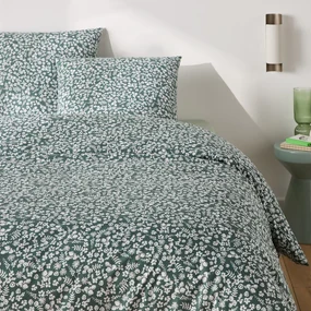 Bedset in katoen, vierkante kussensloop, Glynis