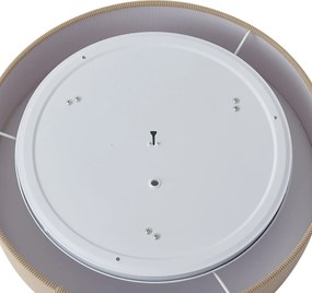 Moderne plafondlamp taupe met velours kap 46cm 3-lichts - Luz