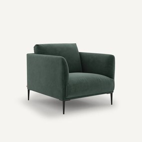 Fauteuil in fluweel, Oscar design E. Gallina