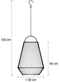 Buitenlamp Bohemian tafellamp grijs incl. LED 3-staps dimbaar IP54 solar oplaadbaar - DucaBohemian IP54 Bohemian Buitenverlichting rond