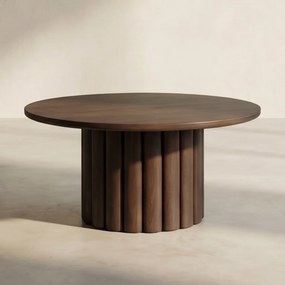 Salontafel Geribbelde Poot - 80 X 80cm.