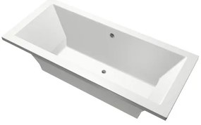 Xenz Society Duobad - 170x75x53 - afvoer Midden - acryl - wit 6870-01