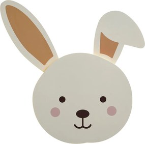 Kinder wandlamp beige met detail incl. LED 3-staps dimbaar - Benny the Bunny