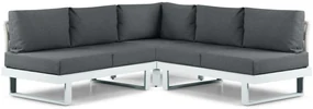 Hoek loungeset 5 personen Aluminium Wit Lifestyle Garden Furniture Lorenzo
