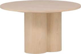 Salontafel Met Cilindervormige Poten Naturel - 80 X 80cm.