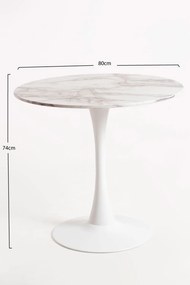 Kolio Tafel 80 cm Marmer