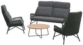 4 Seasons Outdoor Carthago loungeset platinum met Valetta tafel      antraciet weerbestendig