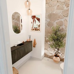 Mondiaz Joya 125cm toiletmeubel ronding links/rechts shadow met wastafel faye midden 1 kraangat urban