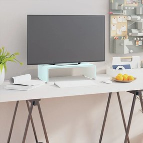 vidaXL Tv-meubel/monitorverhoger wit 40x25x11 cm glas