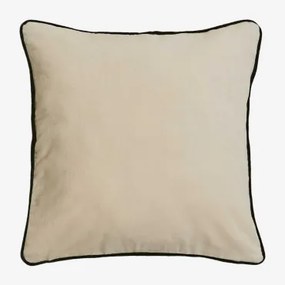 Vierkant Kussen 45x45 Cm Van Tiaine-katoen Tapioca Beige - Sklum